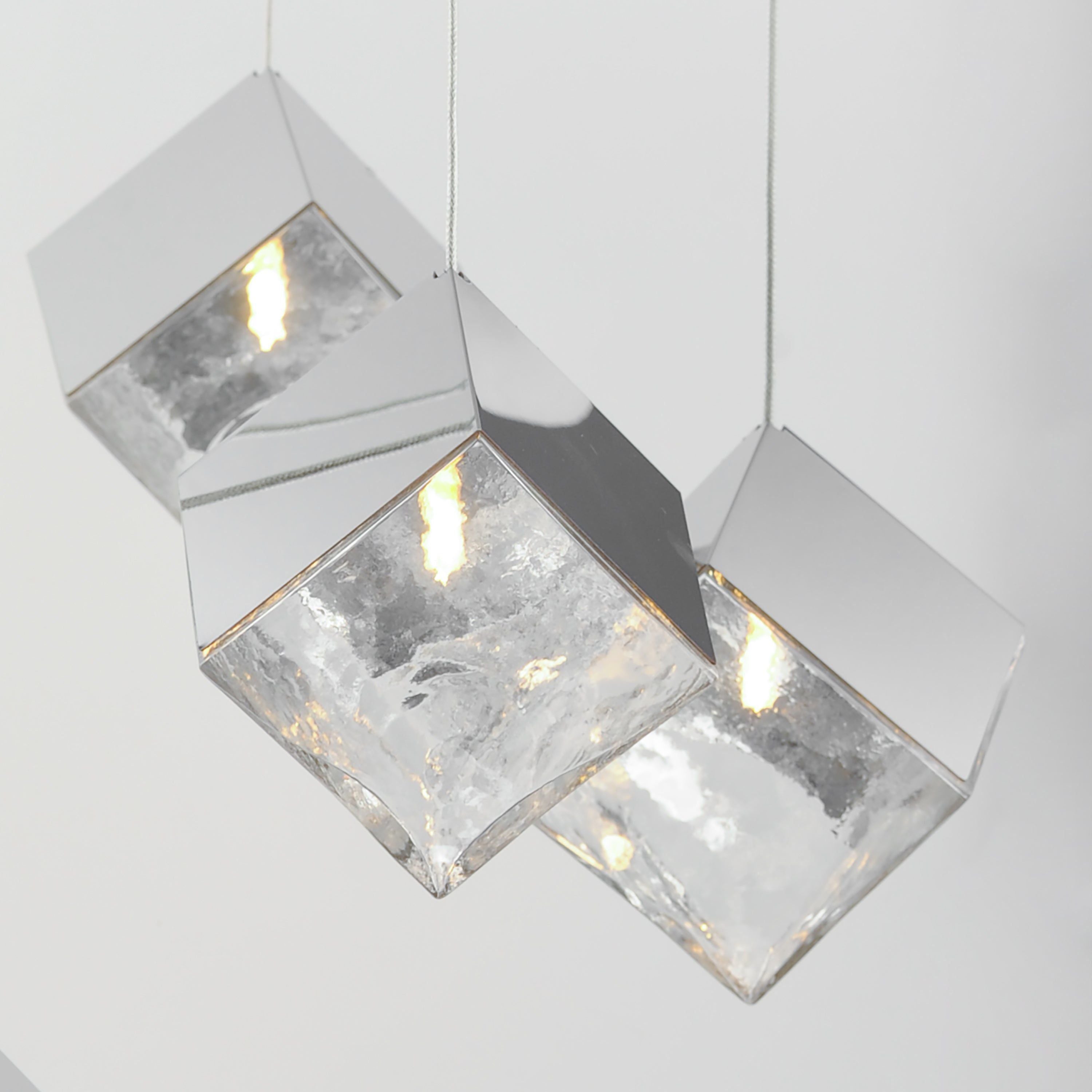 Ice Cube 3-Light LED Pendant