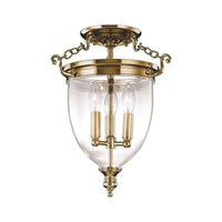 Hanover 3-Light Semi Flush