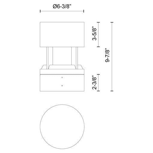 Novato 10" Exterior Bollard