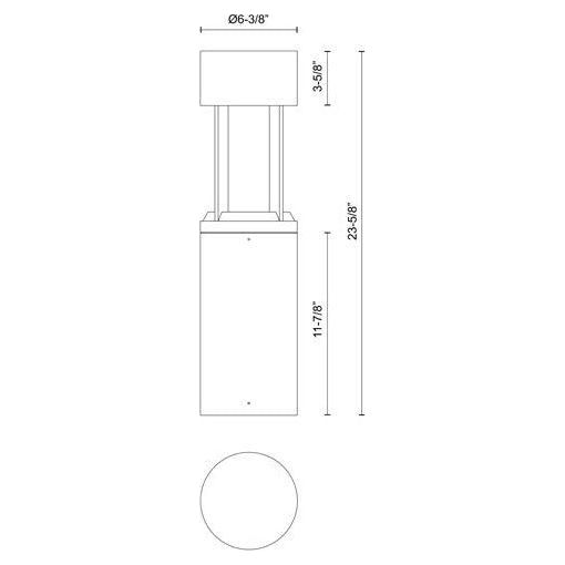 Novato 24" Exterior Bollard