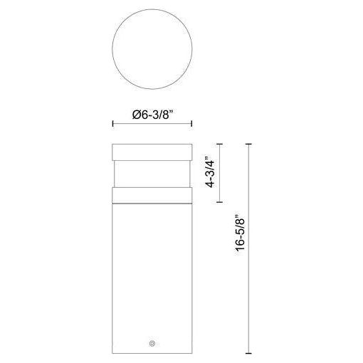 Windermere 16" Exterior Bollard