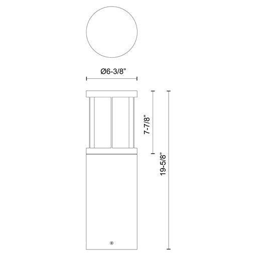 Alden 20" Exterior Bollard