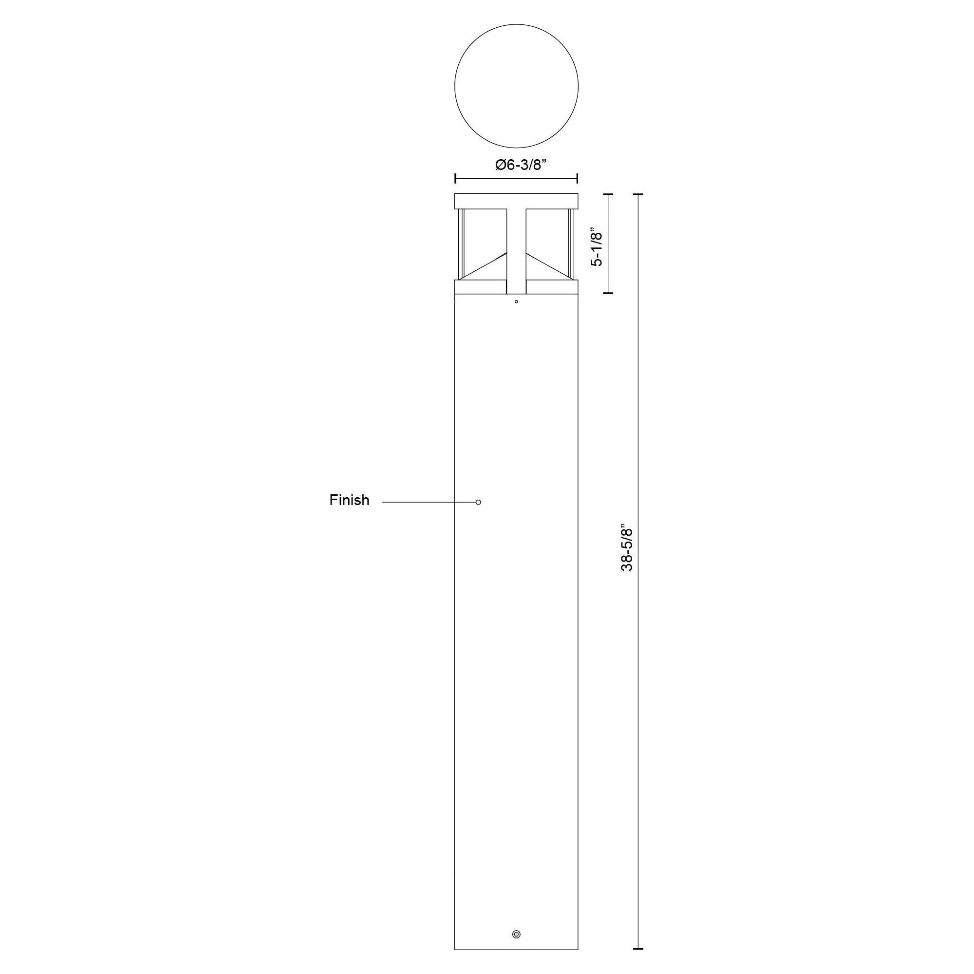 Glen 39" Exterior Bollard