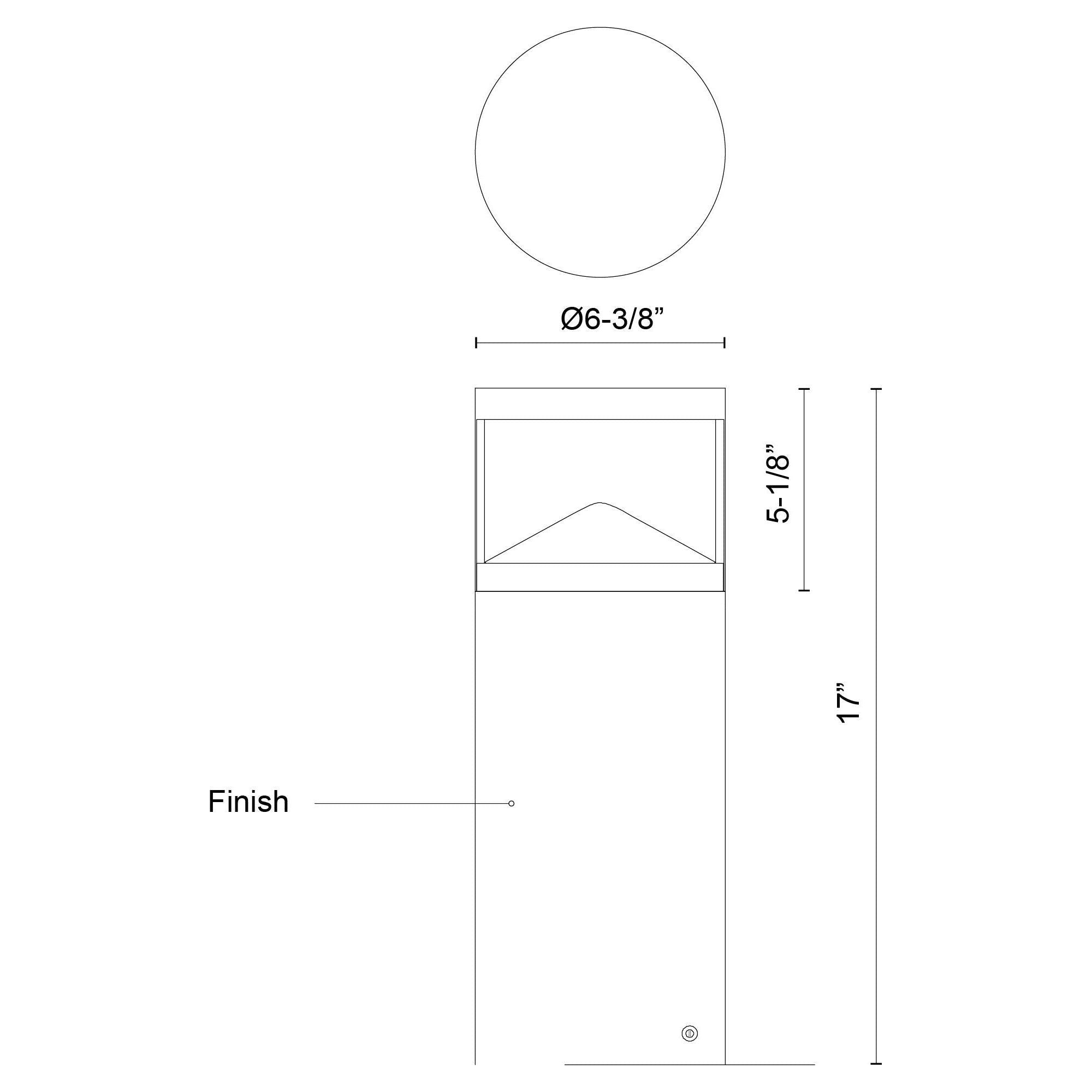 Dover 17" Exterior Bollard