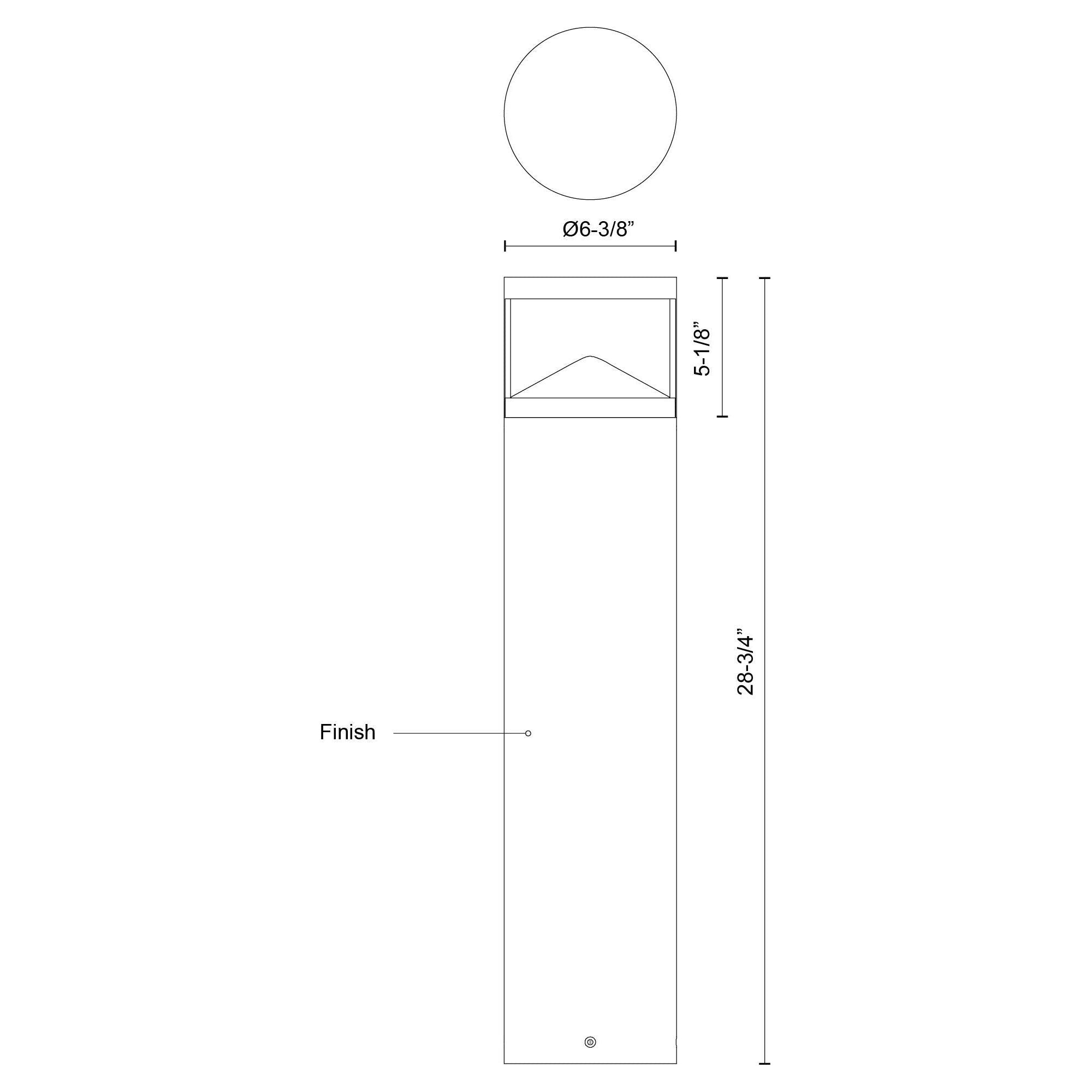 Dover 29" Exterior Bollard