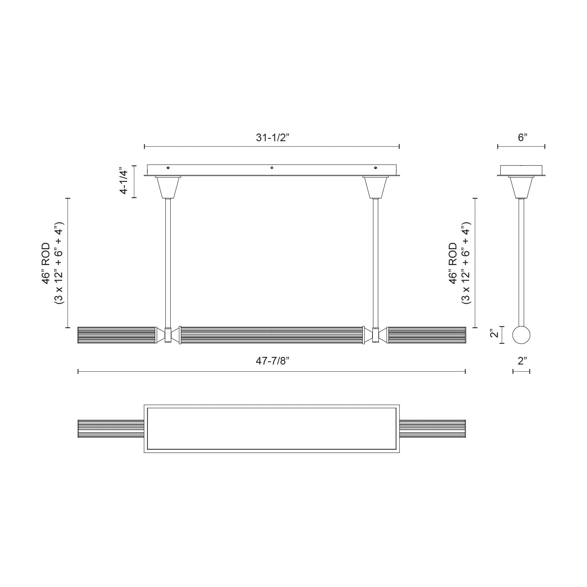 Edwin 48" LED Linear Pendant