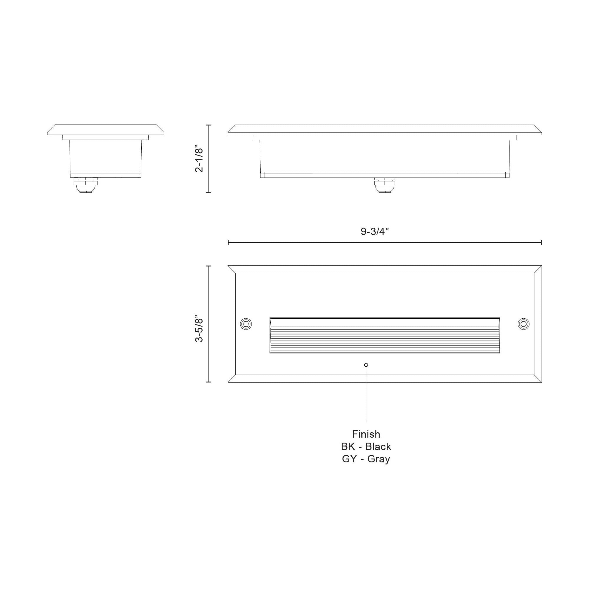 Newport 10" Exterior Wall/Step Lights