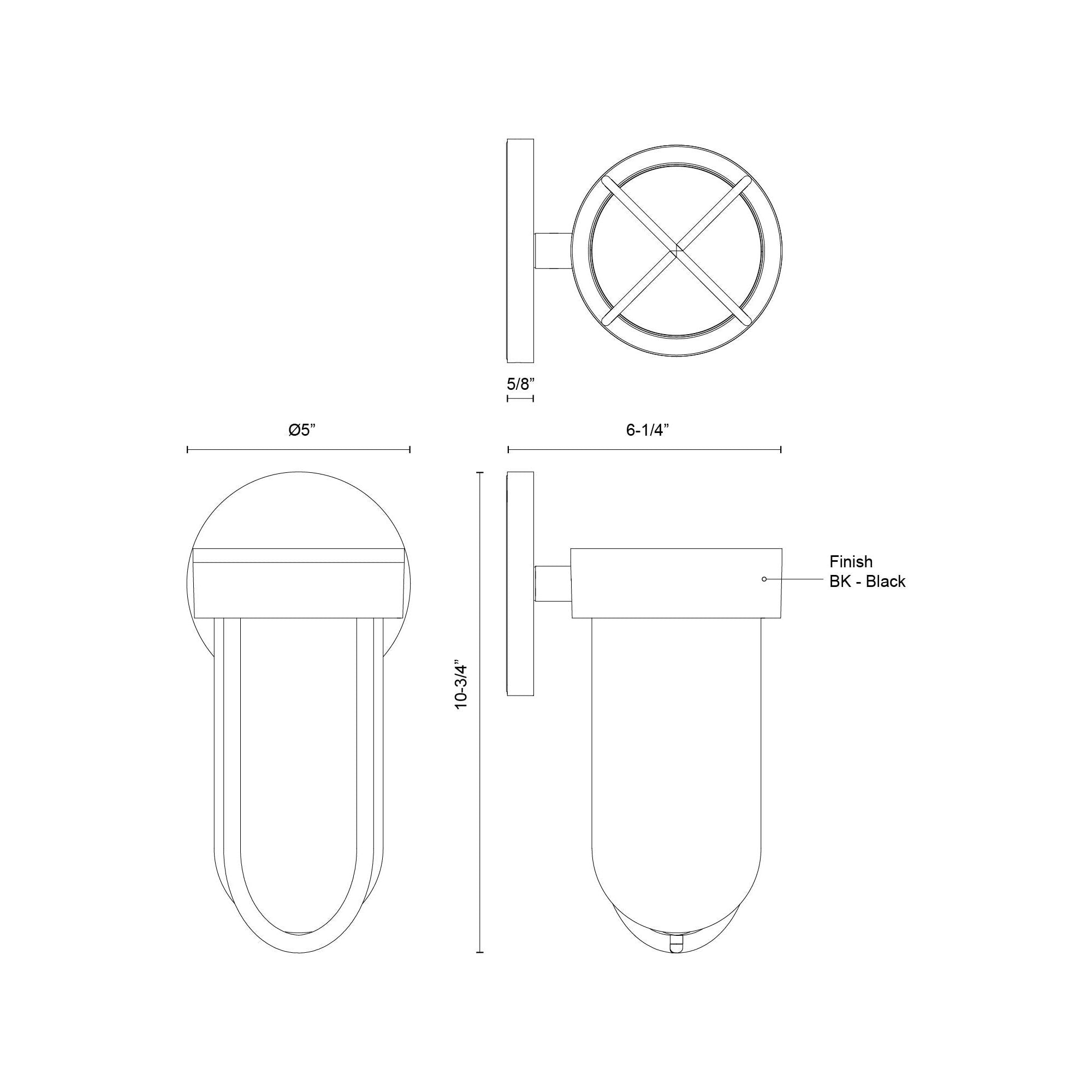 Davy 11" LED Exterior Wall Sconce