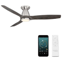 Skylark Indoor/Outdoor 3-Blade 54" LED Smart Flush Mount Ceiling Fan