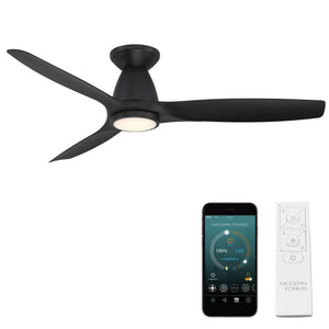 Skylark Indoor/Outdoor 3-Blade 54" LED Smart Flush Mount Ceiling Fan