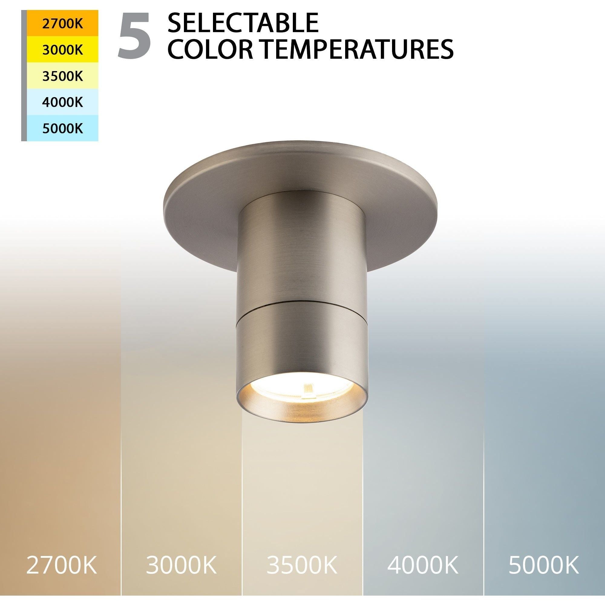 Twist-N-Lite LED 3.5" Surface Mount Cylinder Regressed Downlight