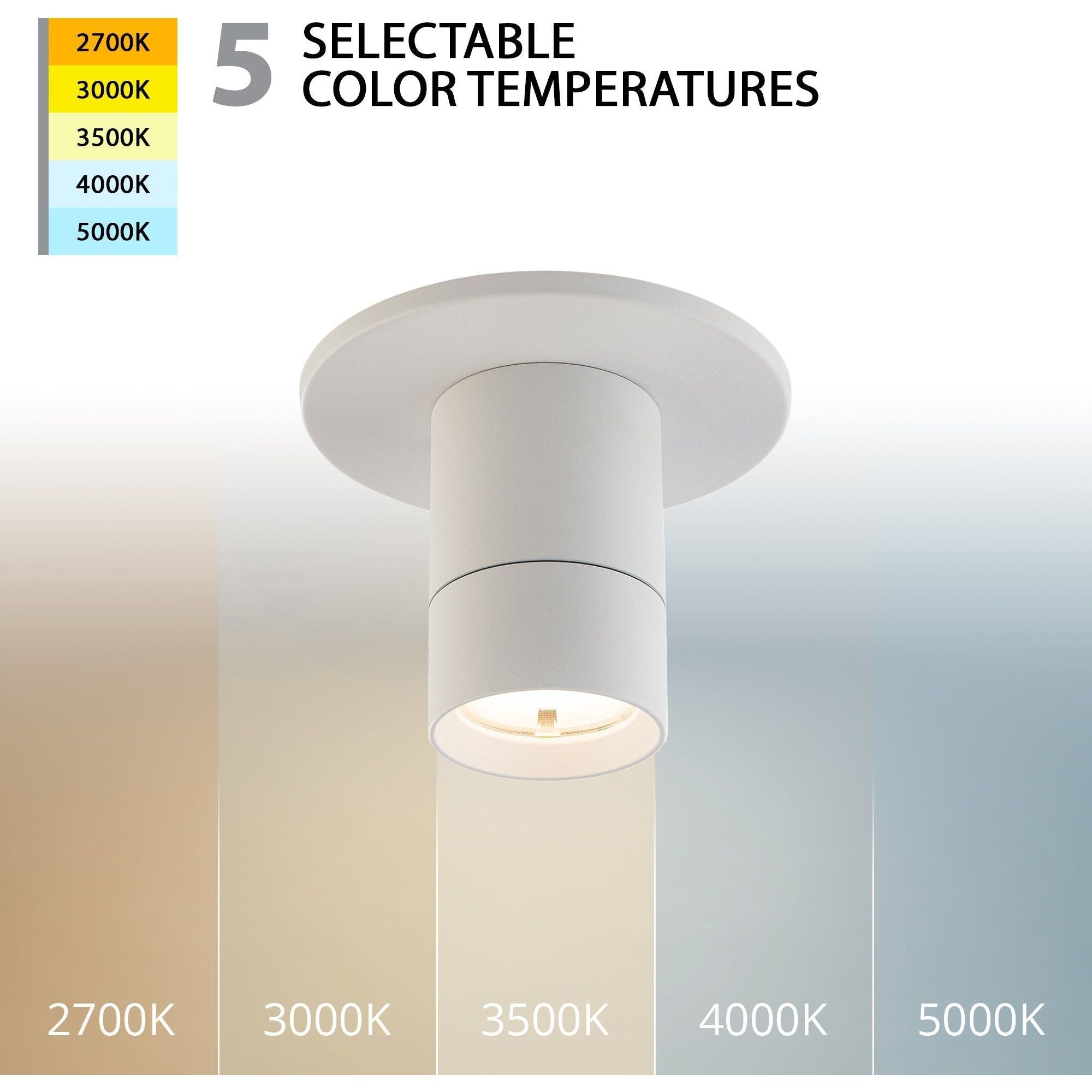 Twist-N-Lite LED 3.5" Surface Mount Cylinder Regressed Downlight