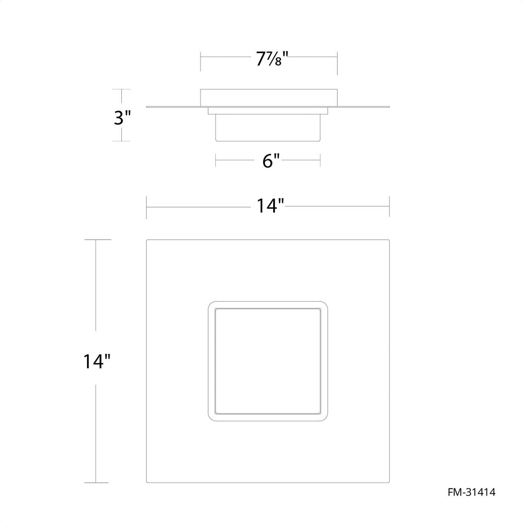 Double Decker 14" LED Flush Mount