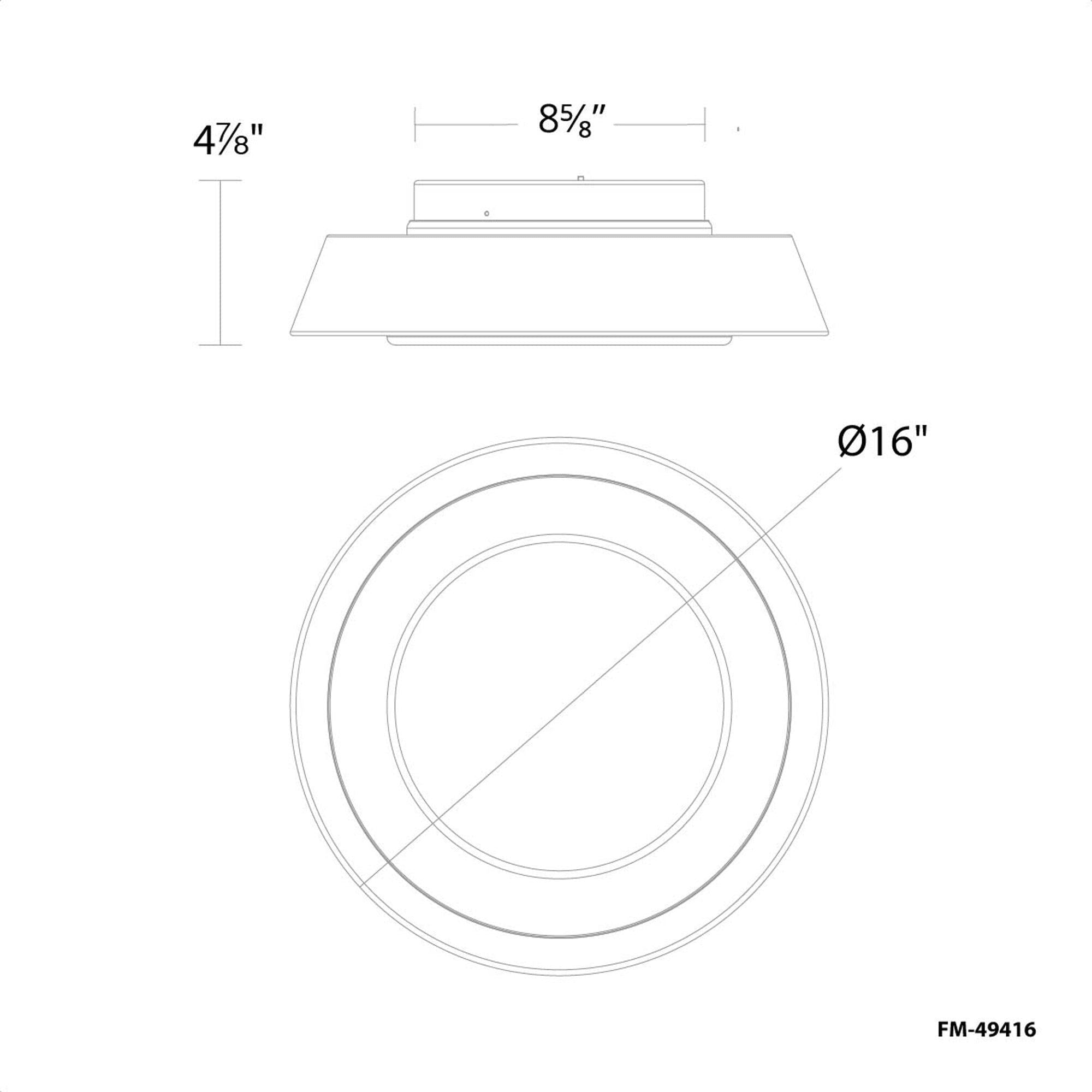 Chapeau 16" LED Flush Mount