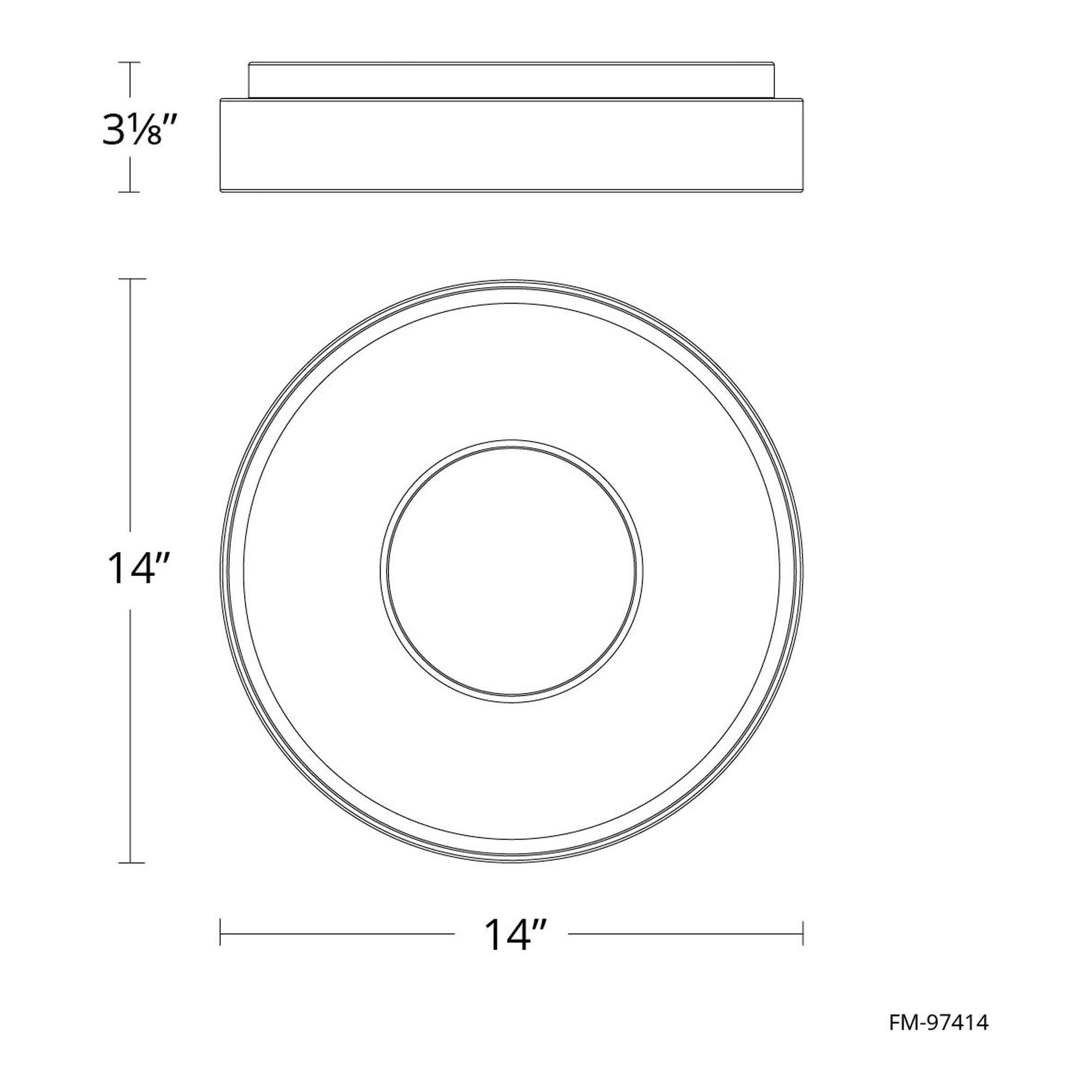 Crackle 14" LED Flush Mount