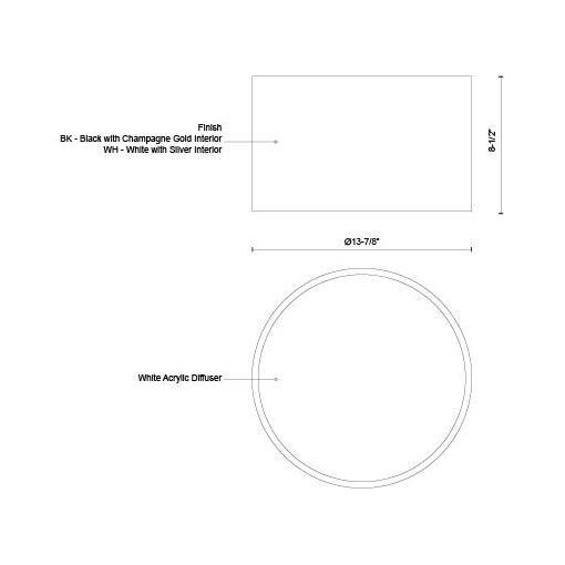 Mousinni 14" Flush Mount