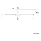 Modern Forms - Hydra Indoor/Outdoor 8-Blade 80" Smart Ceiling Fan with LED Light Kit - Lights Canada