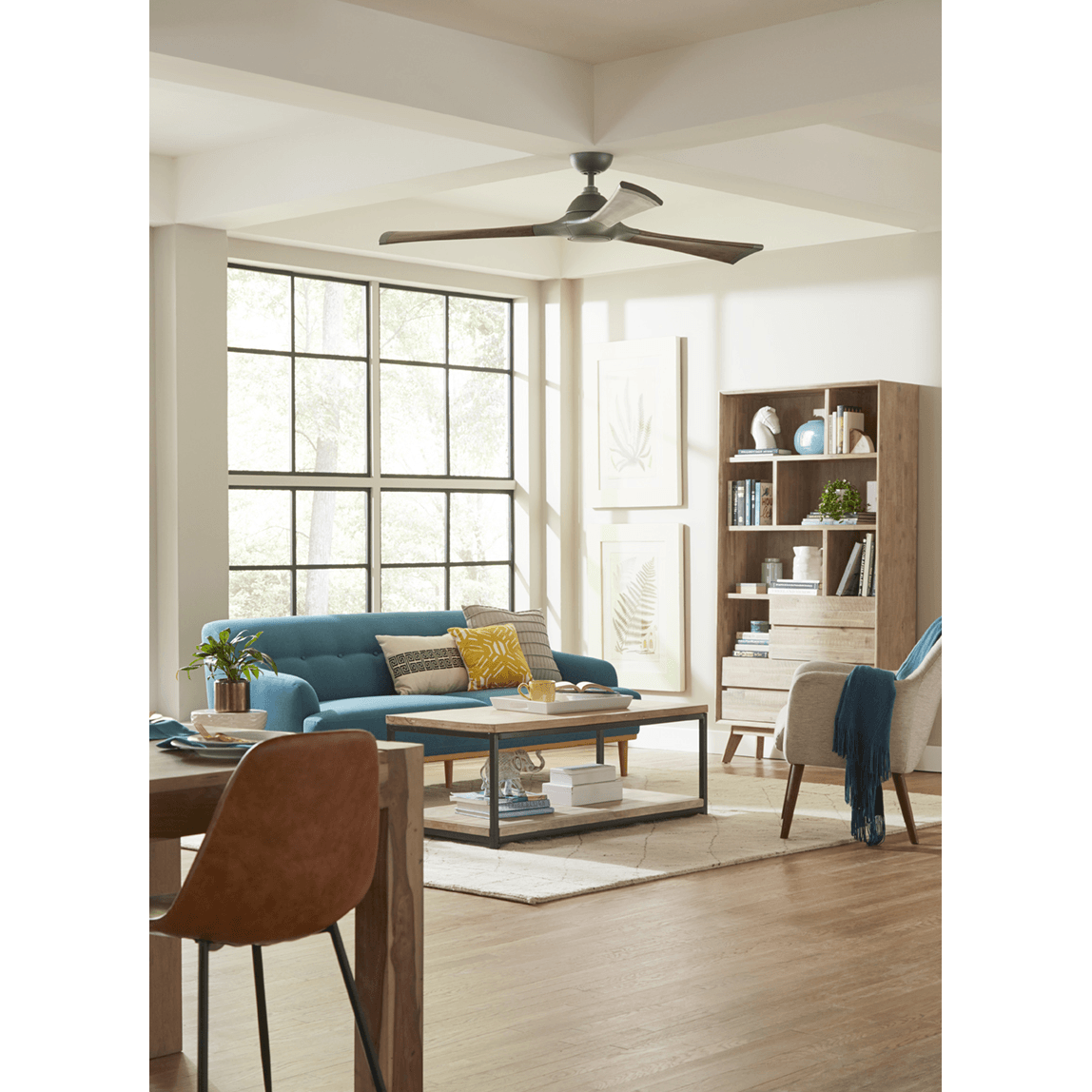 Modern Forms - Woody Indoor/Outdoor 3-Blade 72" Smart Ceiling Fan with LED Light Kit - Lights Canada