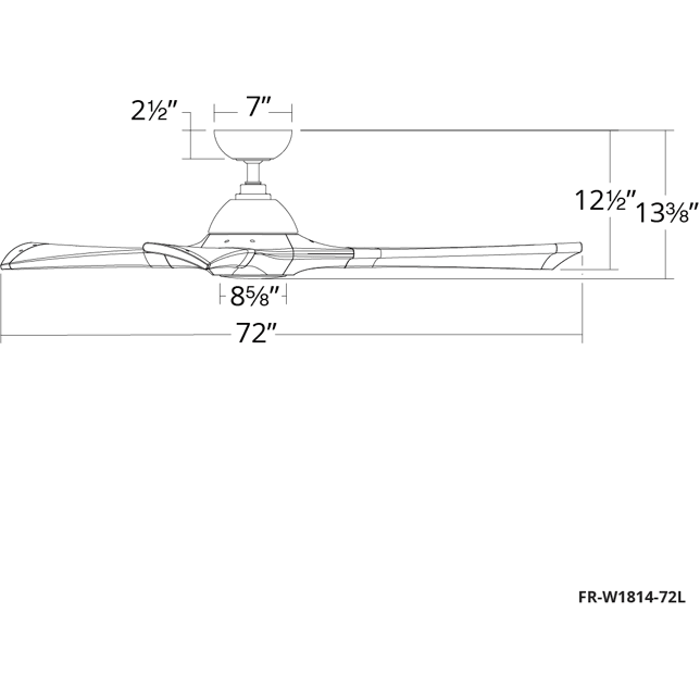Modern Forms - Woody Indoor/Outdoor 3-Blade 72" Smart Ceiling Fan with LED Light Kit - Lights Canada