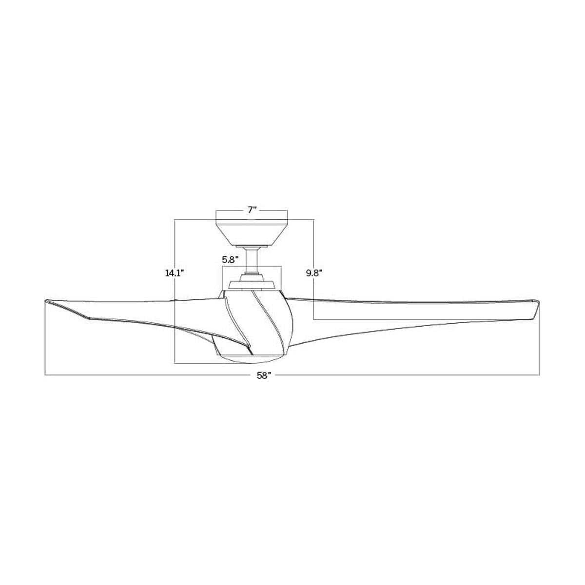 Modern Forms - Twirl Indoor/Outdoor 3-Blade Smart Ceiling Fan 58" LED Light Kit and Remote Control - Lights Canada