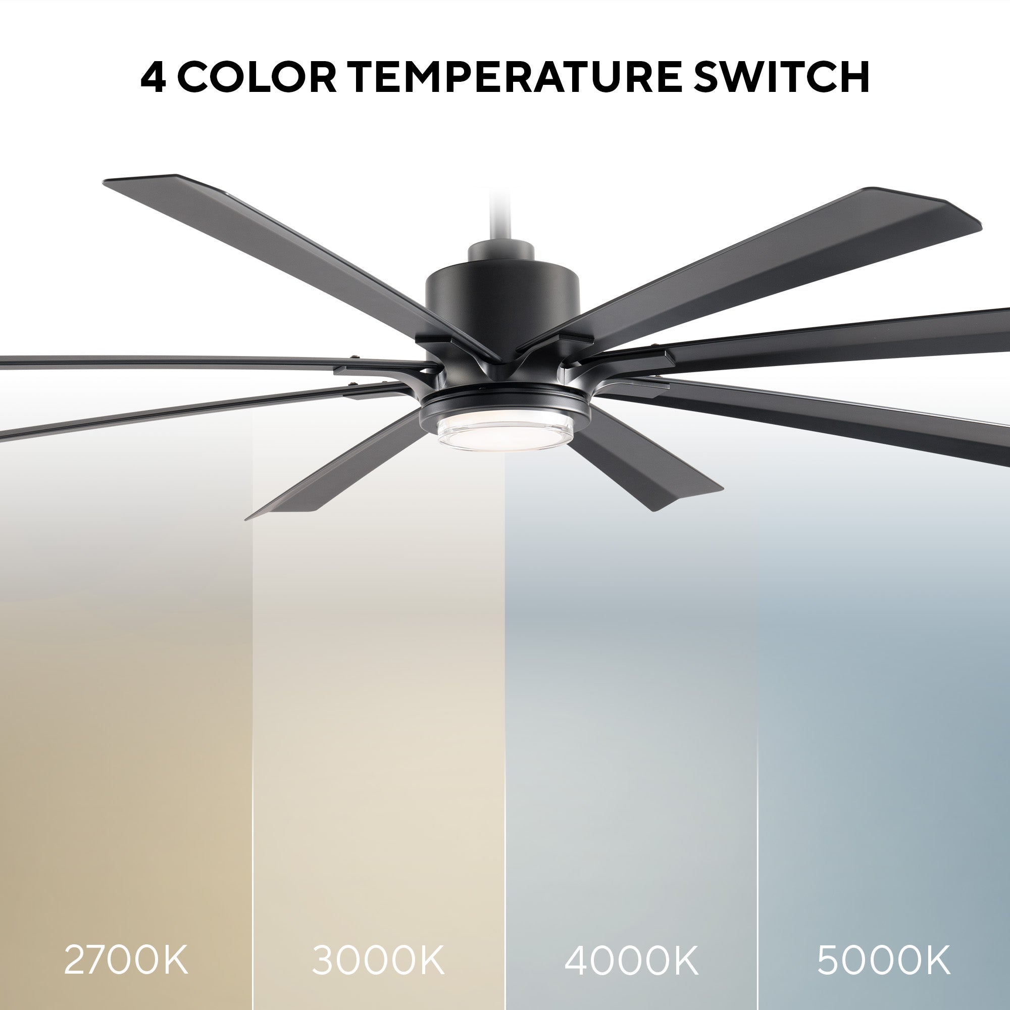 Size Matters Indoor/Outdoor 8-Blade 65" LED Smart Ceiling Fan