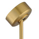 Close-up of natural aged brass ceiling fan motor and canopy detail
