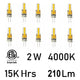 2 Watt G4 LED Bulb 4000K