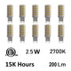 2.5 Watt G9 LED Bulb 3000K