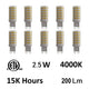 2.5 Watt G9 LED Bulb 4000K