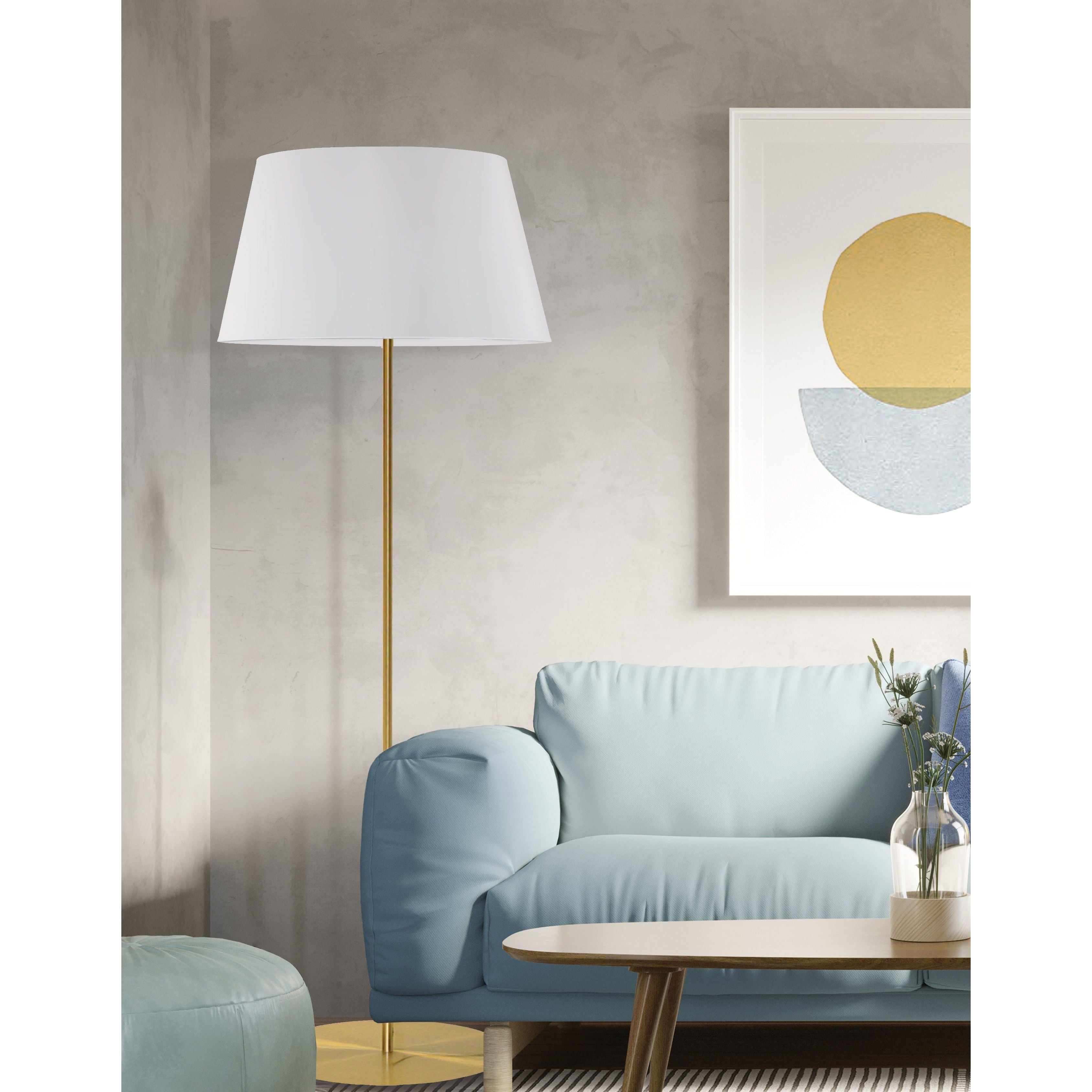 Gretchen 1-Light Round Base Floor Lamp