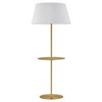 Gretchen 1-Light Round Base Floor with Shelf