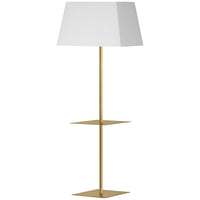Gretchen 1-Light Square Base Floor with Shelf