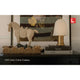 Decorative items on a shelf including a horse figurine, lamp, and books with a visible brand logo.