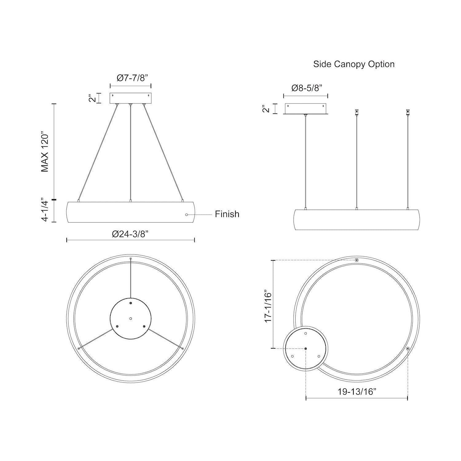 Halo 23" LED Pendant