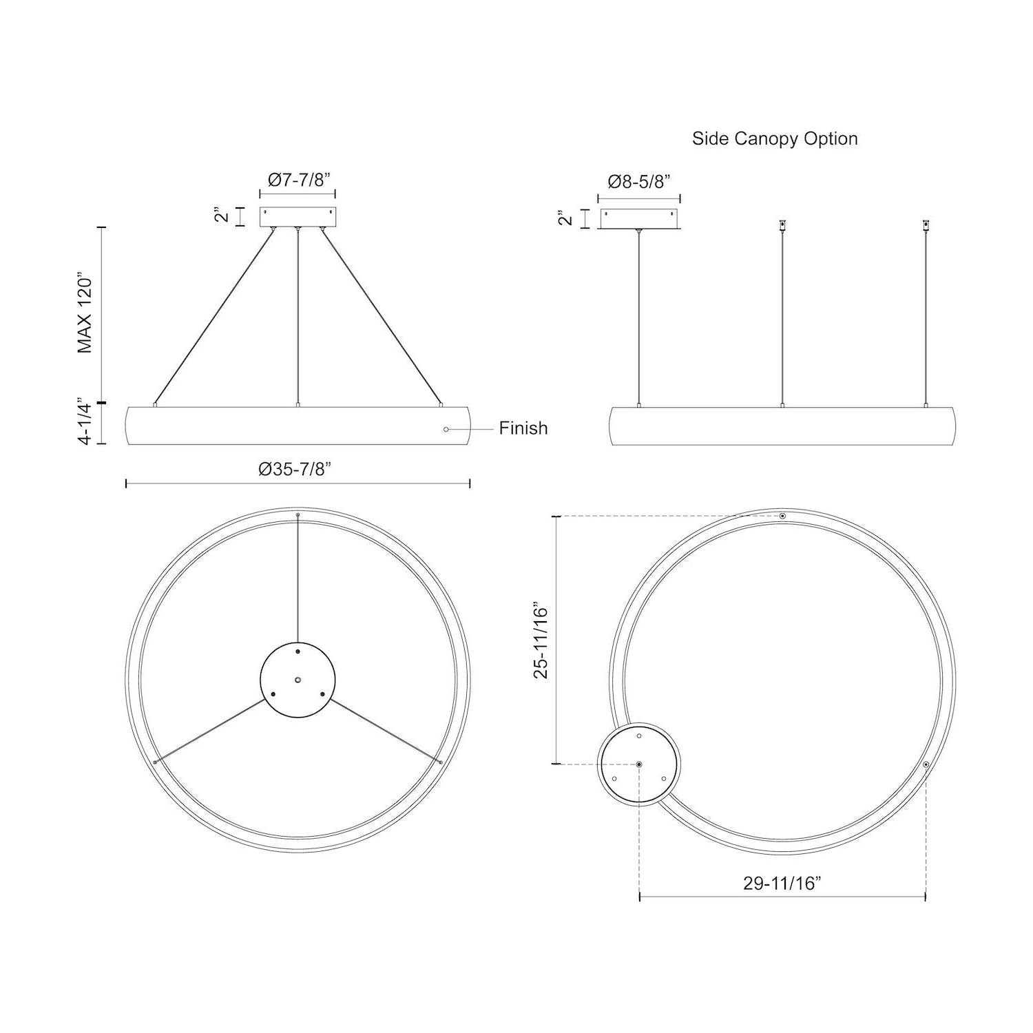 Halo 35" LED Pendant