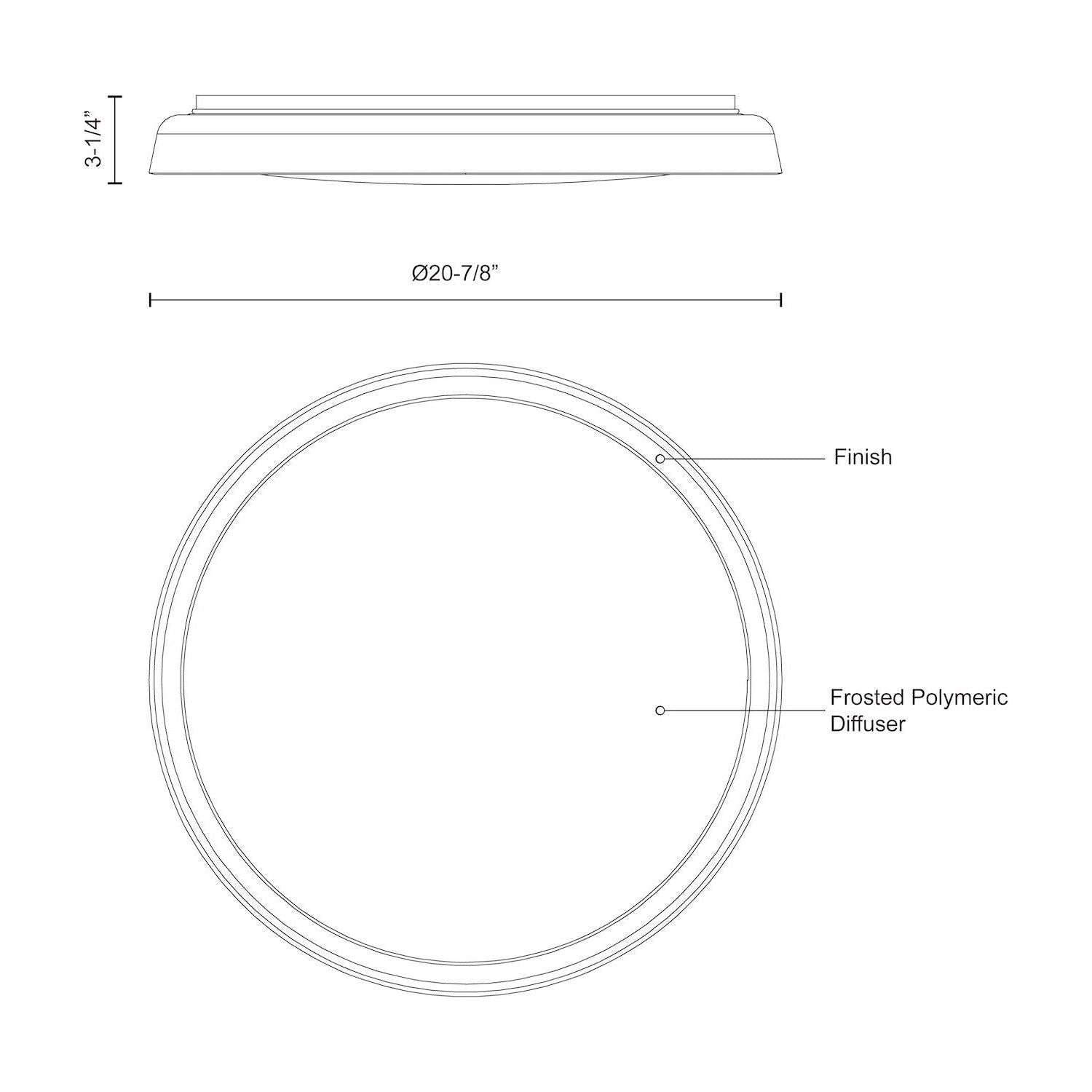 Hampton 21" Flush Mount