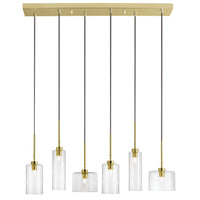 Industrial Chic 6-Light Horizontal Pendant