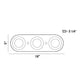 Nymark 3-Light LED Surface Mount