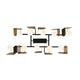 Cornice Chandelier 10-Light 45"