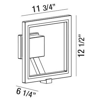 Square 1-Light LED Outdoor Wall Mount