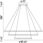 Eurofase - Spunto 3 Tier 61" LED Chandelier - Lights Canada