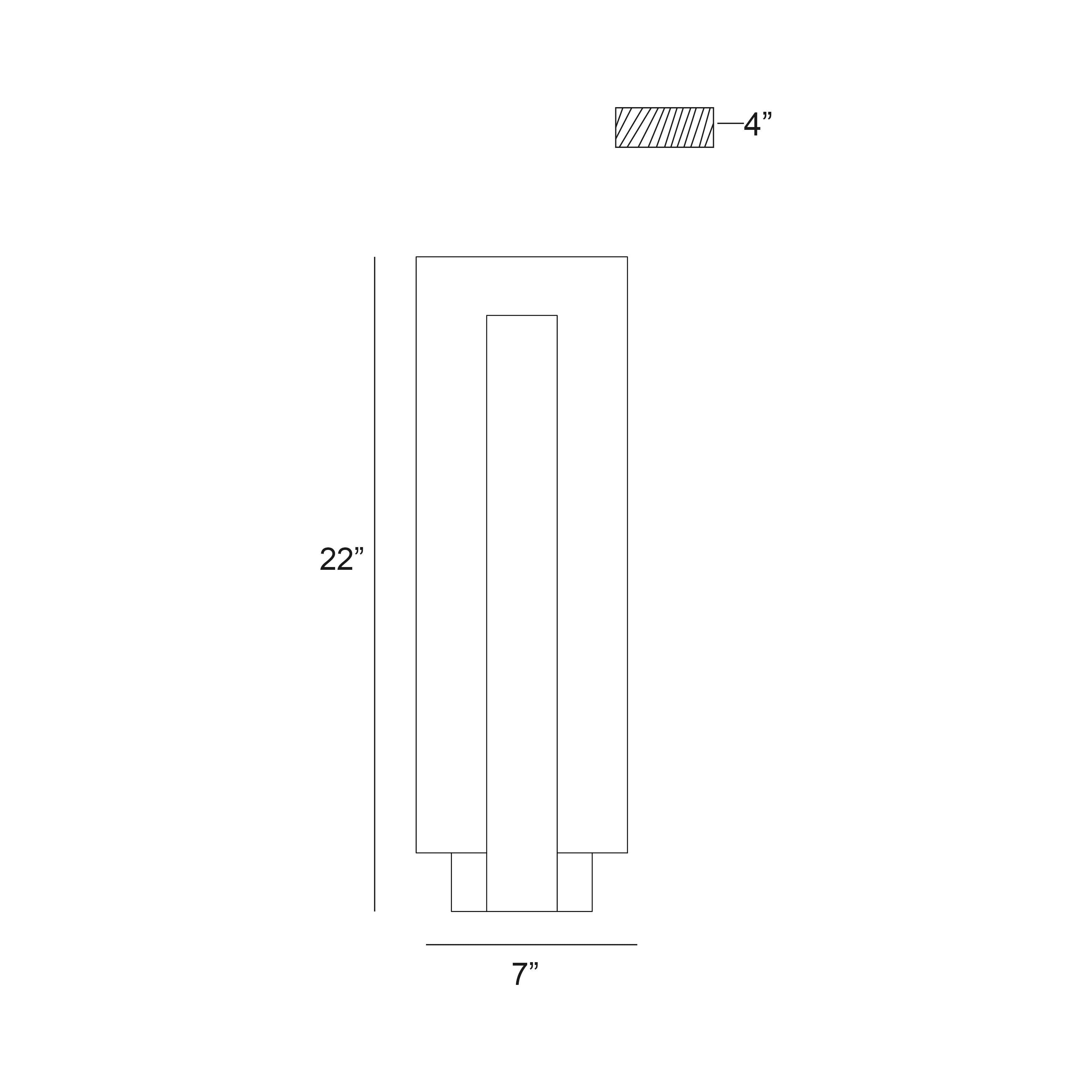 Carta 1-Light Outdoor Wall Light