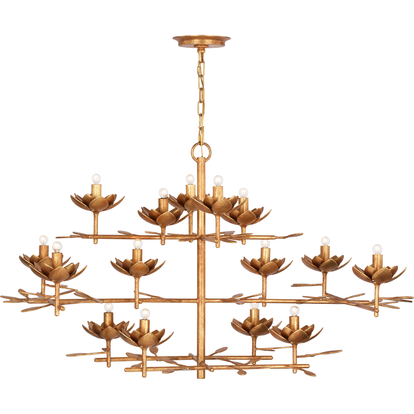 Clementine 48" Low Wide Tiered Chandelier