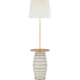 Phoebe Extra Large Tray Table Floor Lamp with Linen Shade