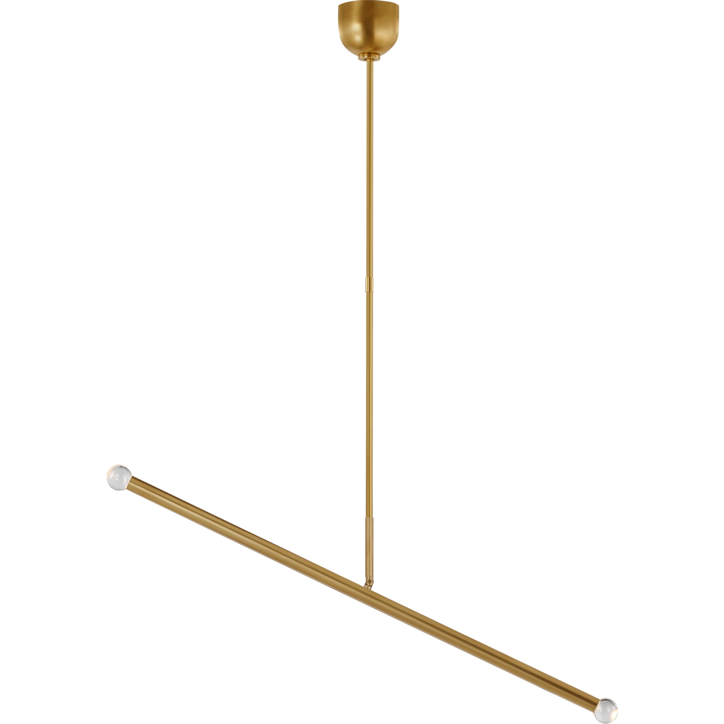 Rousseau Large Articulating Linear Orb Chandelier