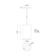 Lorna 8" (4" Dia.) LED Pendant