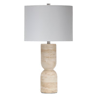 Amalfi 25"H Travertine Table Lamp