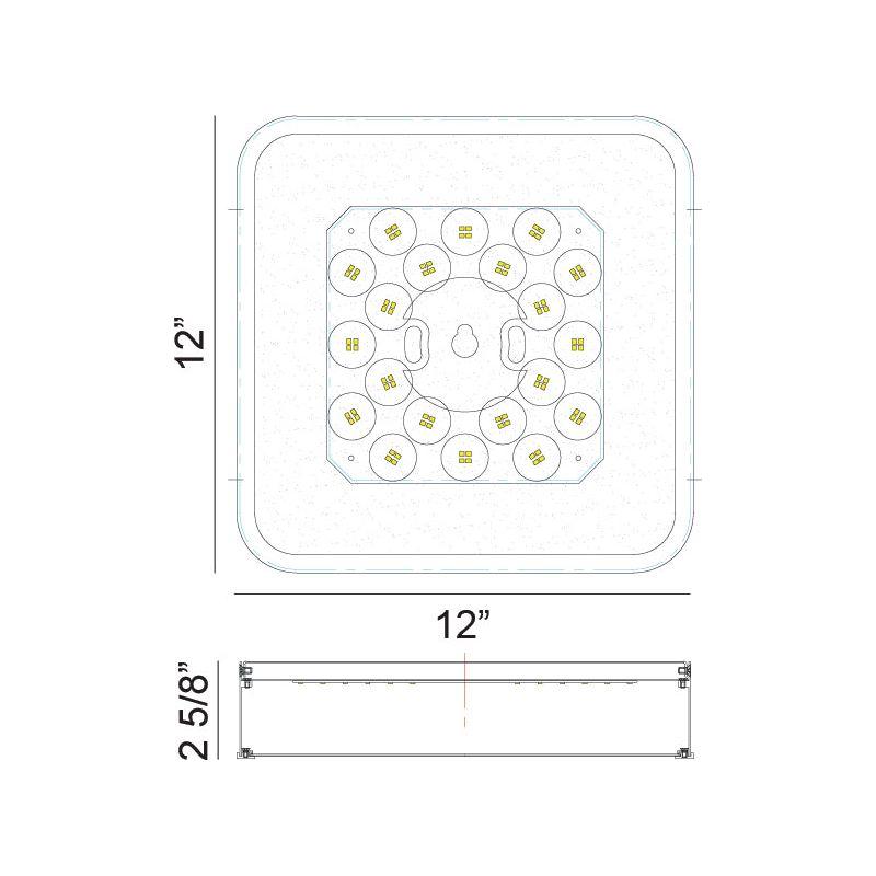 Ainslay 12" Square Ceiling Mount