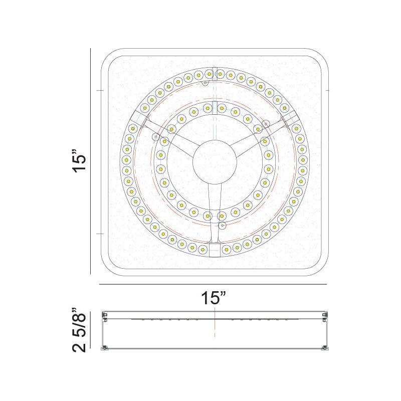 Ainslay 15" Square Ceiling Mount