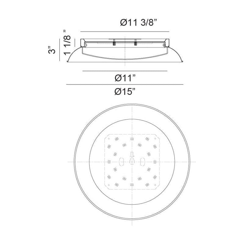 Finley 15" 1-Light Flush Mount